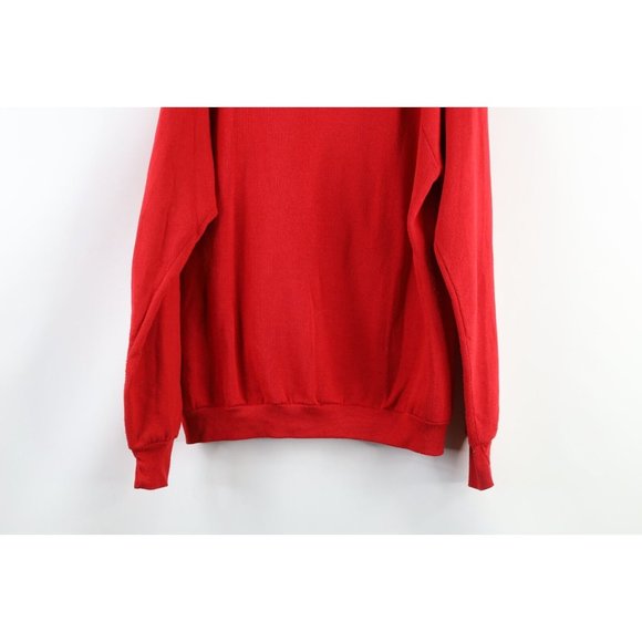 Vintage 90s Streetwear XL Faded Christmas Reindeer Collared Sweatshirt USA - Picture 8 of 8